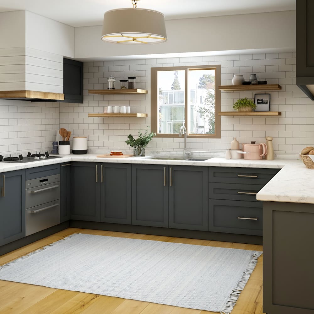 Palette Profile - A Kitchen With Deep Greys, Quartzite, And